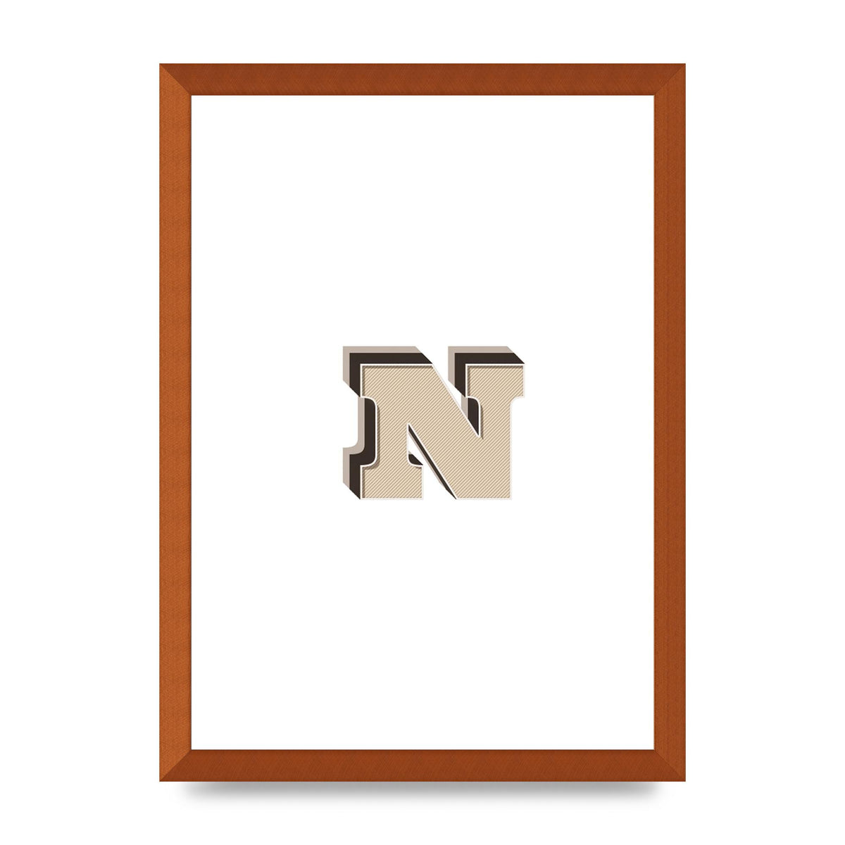 Alphabet Mix Match N" Wall Art - A3 framed