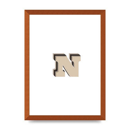Alphabet Mix Match N" Wall Art - A3 framed