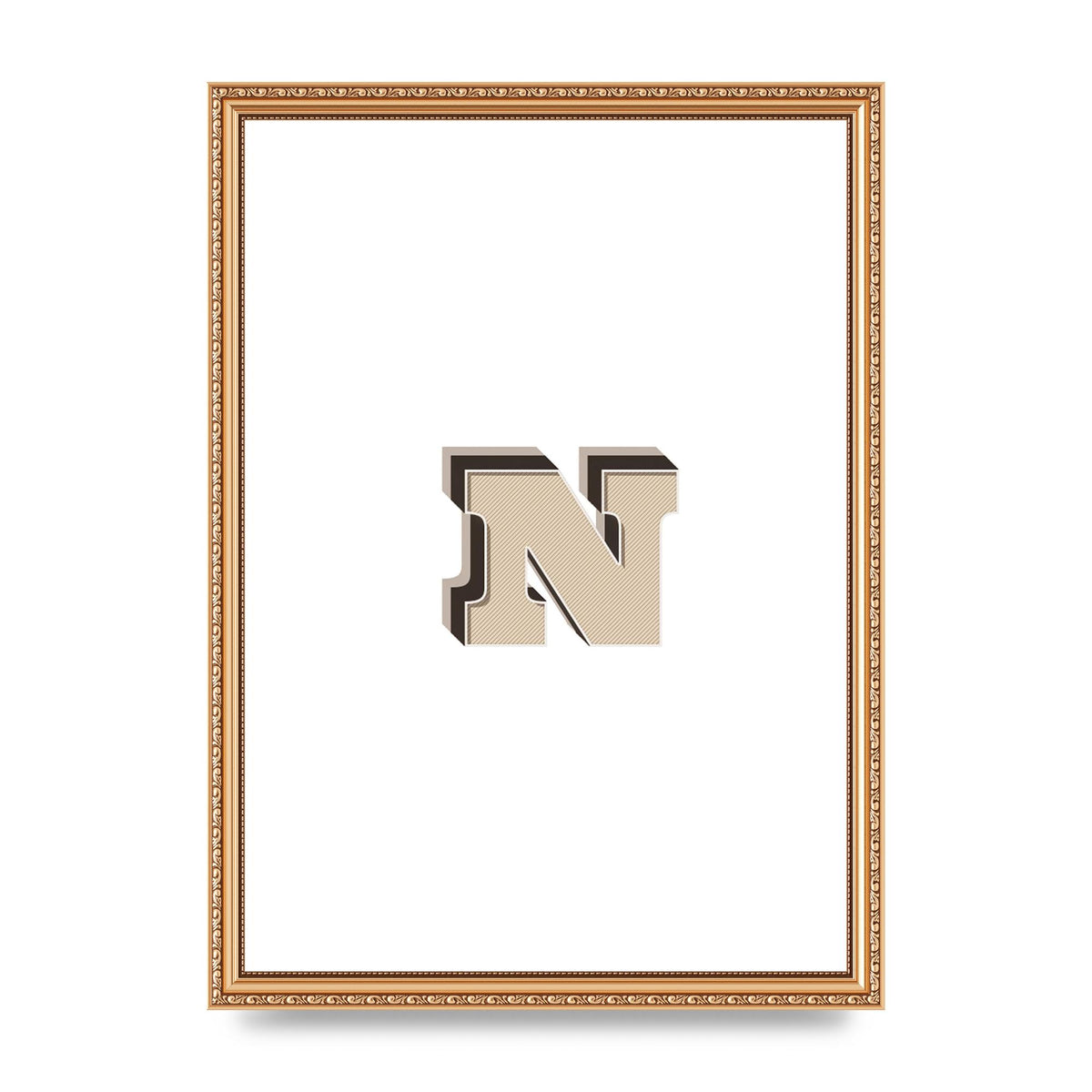 Alphabet Mix Match N" Wall Art - A3 framed