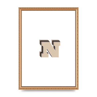 Alphabet Mix Match N" Wall Art - A3 framed