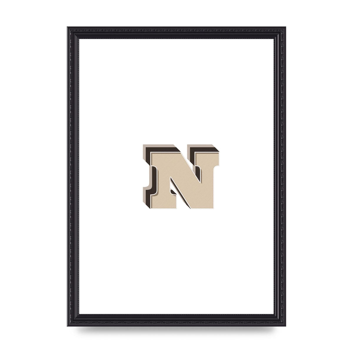 Alphabet Mix Match N" Wall Art - A3 framed