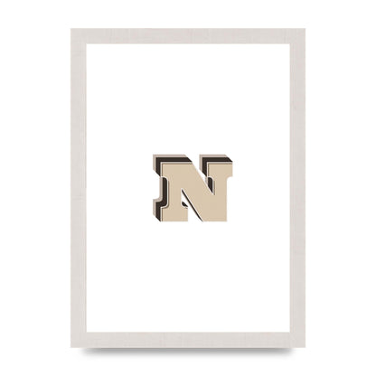 Alphabet Mix Match N" Wall Art - A4 framed