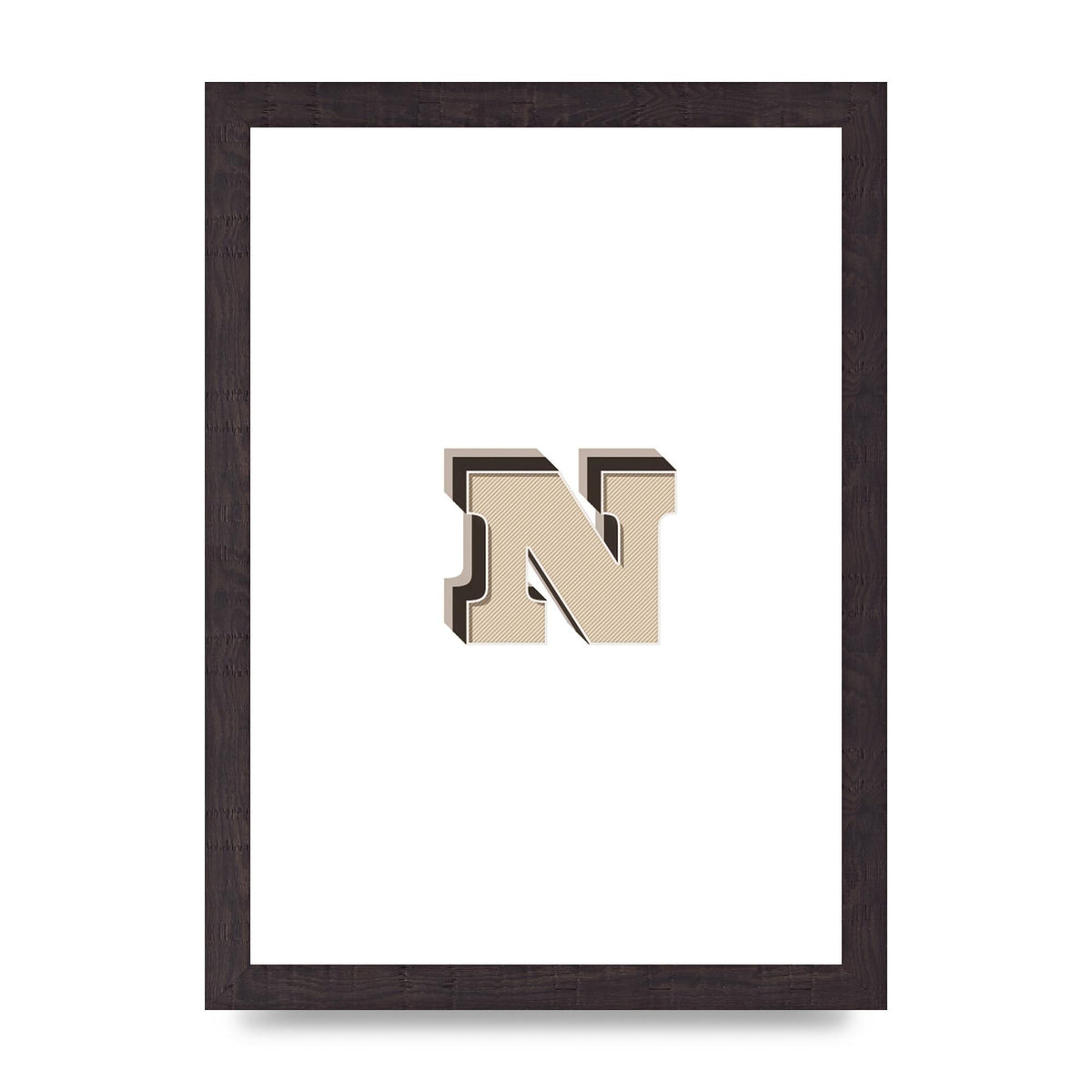 Alphabet Mix Match N" Wall Art - A4 framed