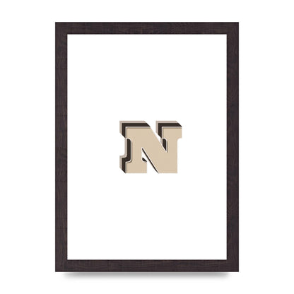 Alphabet Mix Match N" Wall Art - A4 framed