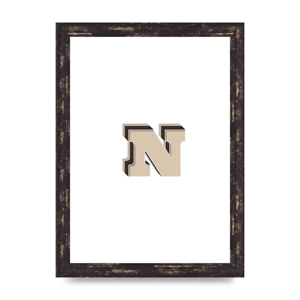 Alphabet Mix Match N" Wall Art - A4 framed