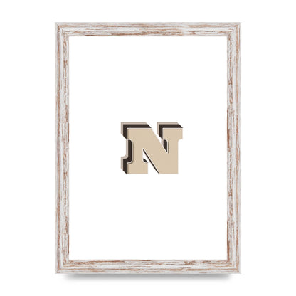 Alphabet Mix Match N" Wall Art - A4 framed