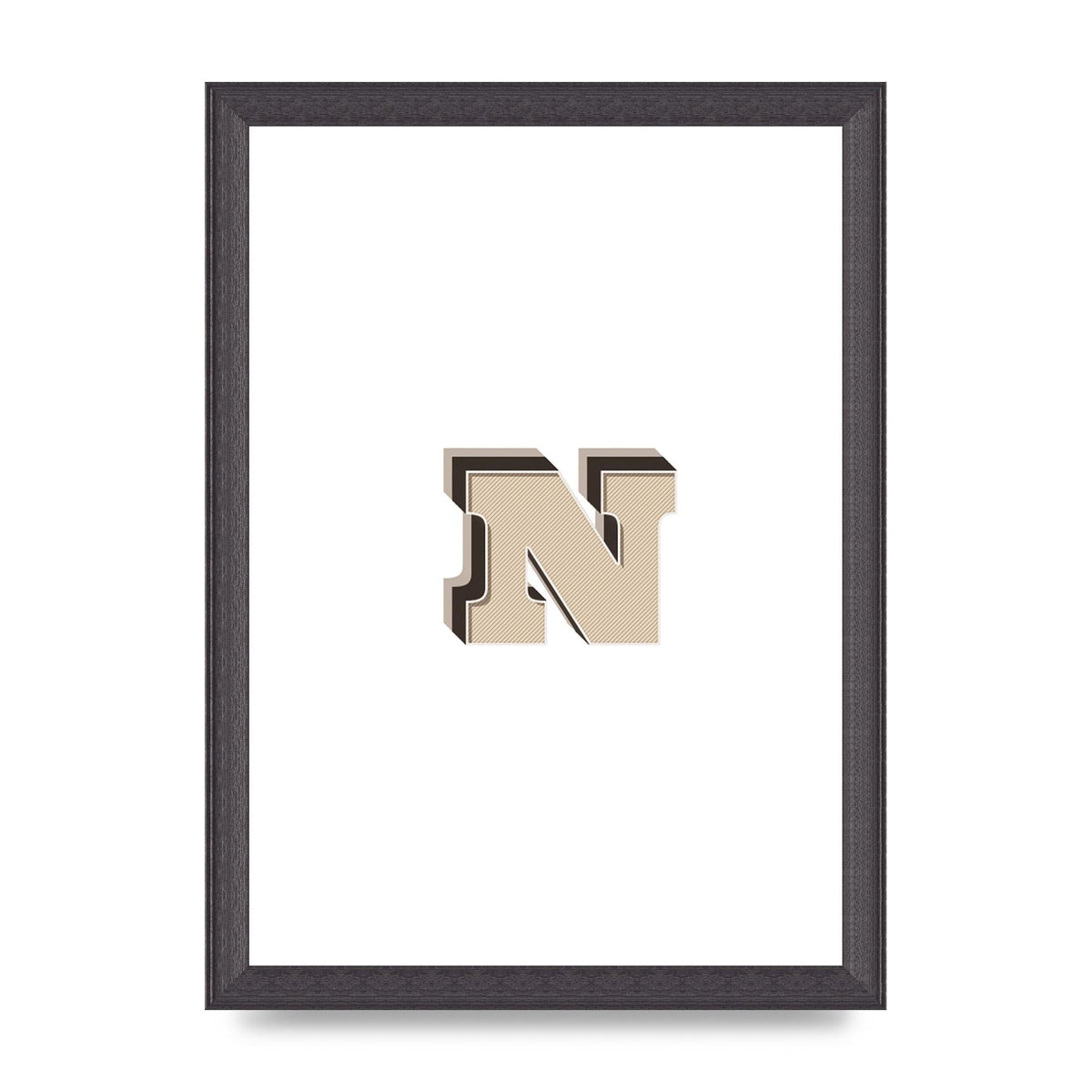 Alphabet Mix Match N" Wall Art - A4 framed