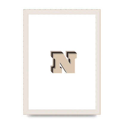Alphabet Mix Match N" Wall Art - A4 framed