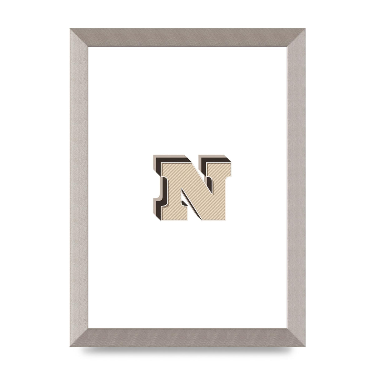Alphabet Mix Match N" Wall Art - A4 framed