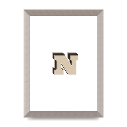 Alphabet Mix Match N" Wall Art - A4 framed