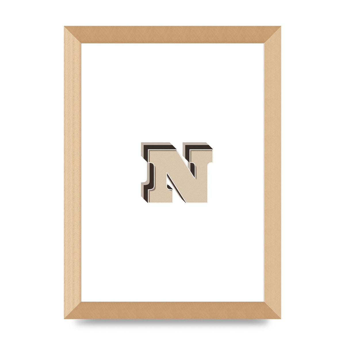 Alphabet Mix Match N" Wall Art - A4 framed