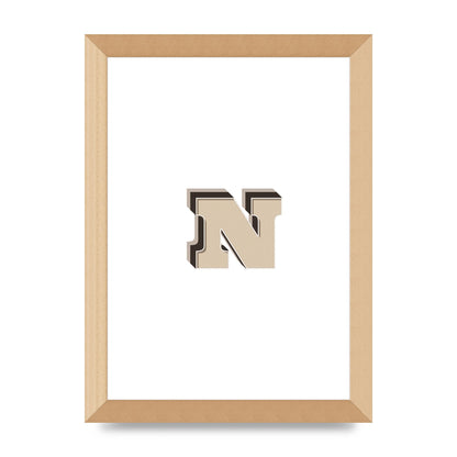 Alphabet Mix Match N" Wall Art - A4 framed