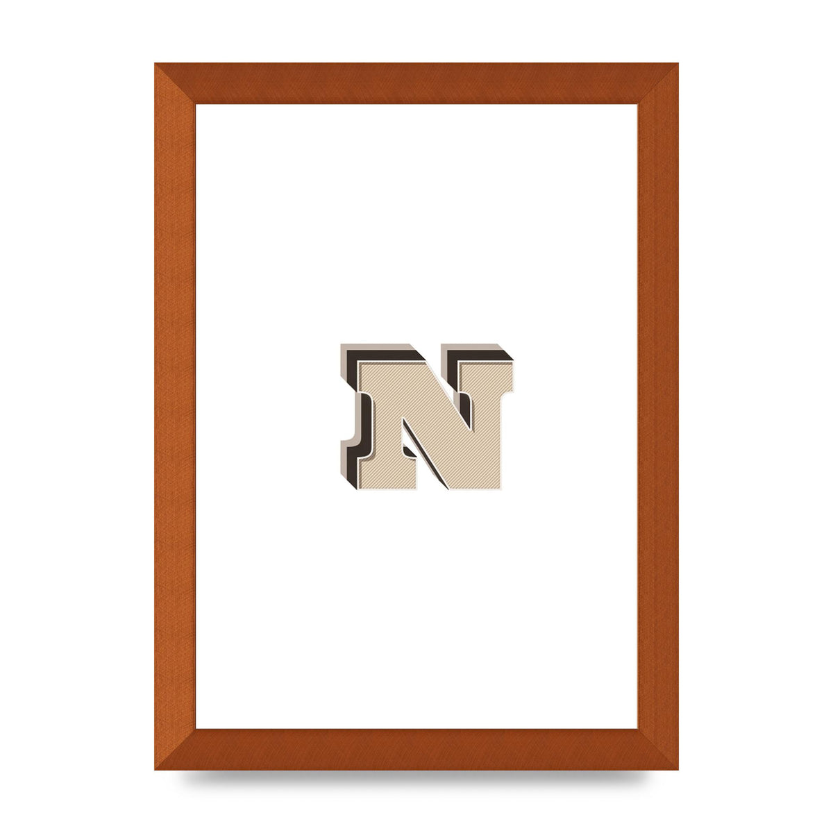 Alphabet Mix Match N" Wall Art - A4 framed