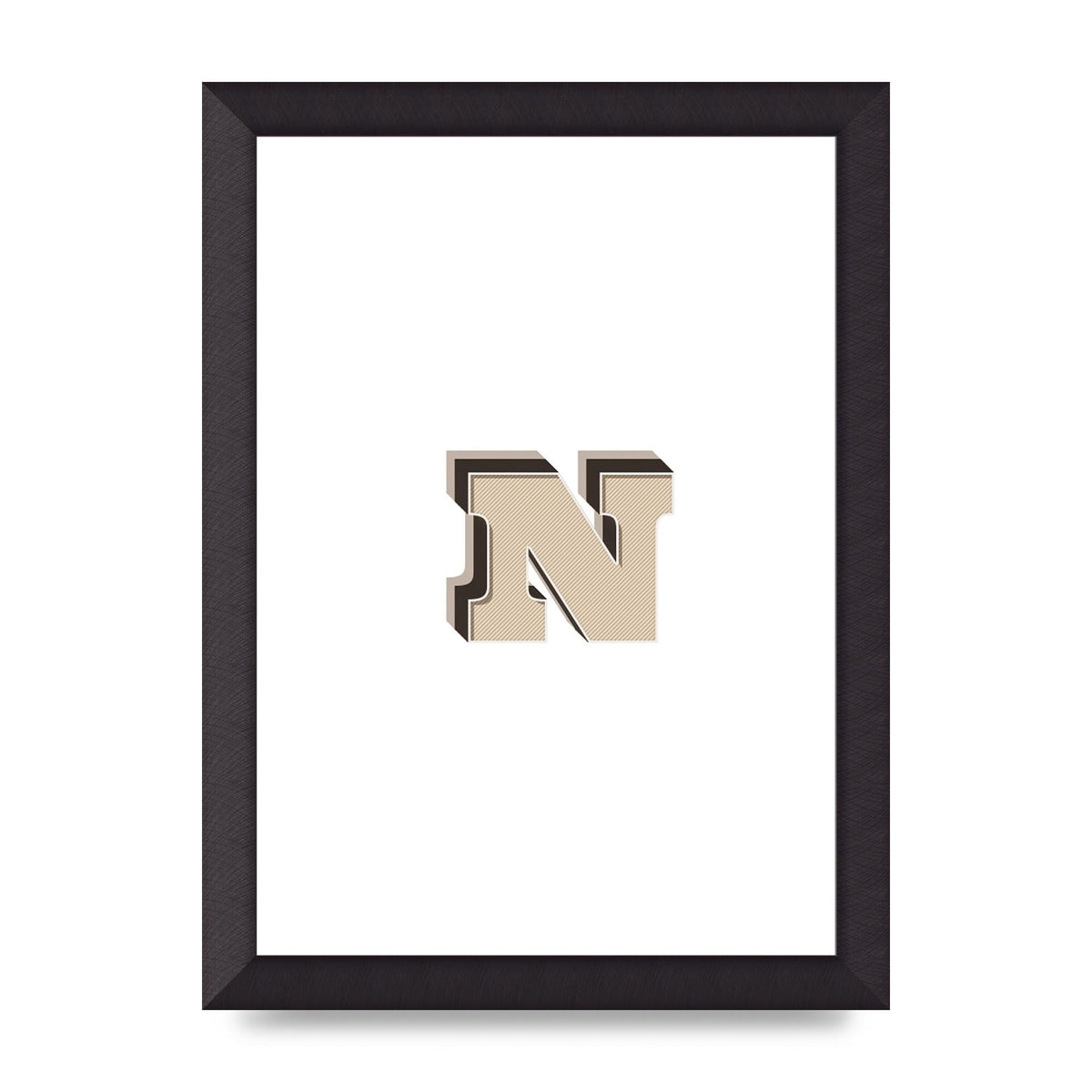 Alphabet Mix Match N" Wall Art - A4 framed
