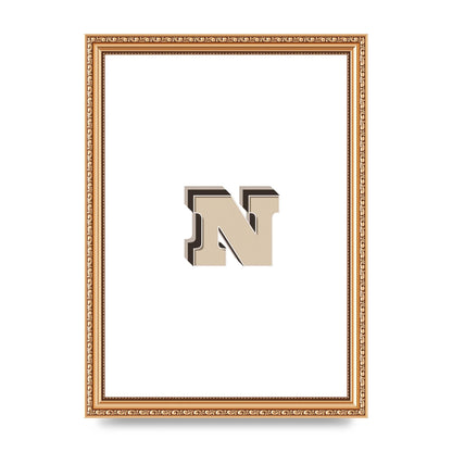Alphabet Mix Match N" Wall Art - A4 framed