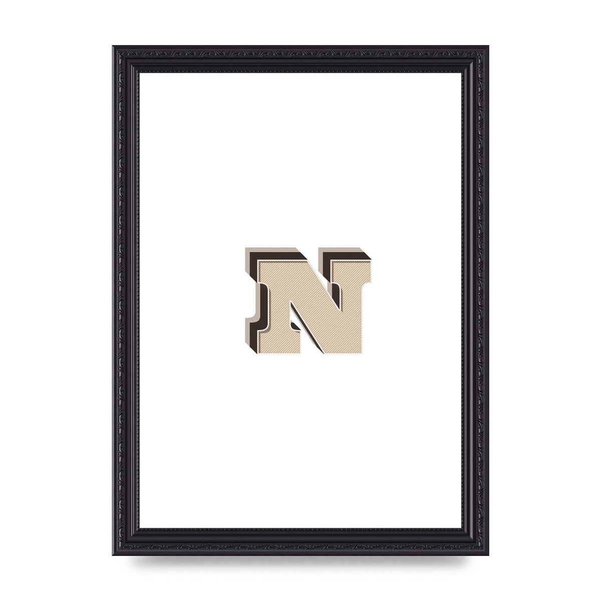 Alphabet Mix Match N" Wall Art - A4 framed