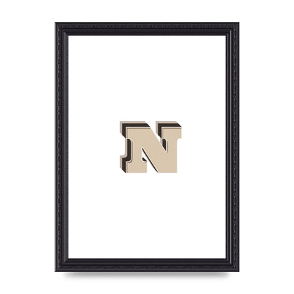 Alphabet Mix Match N" Wall Art - A4 framed