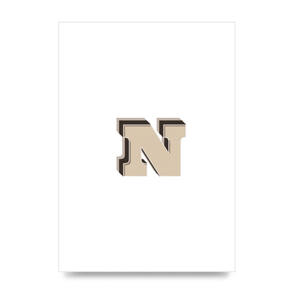 Alphabet Mix Match N" Wall Art - unframed print