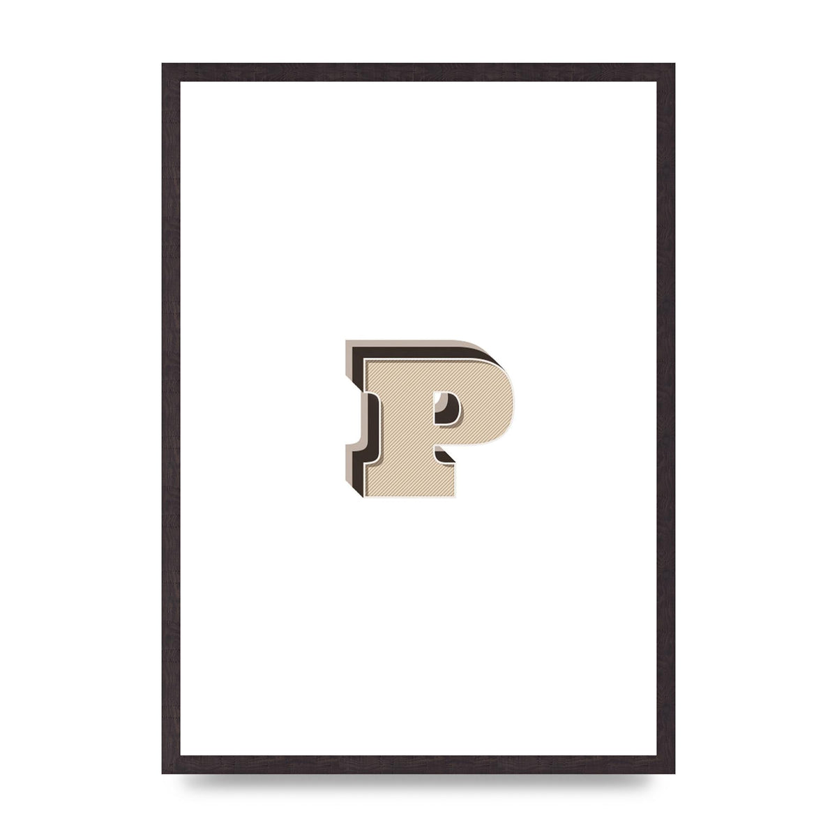 Alphabet Mix Match P" Printed Poster - A2 framed