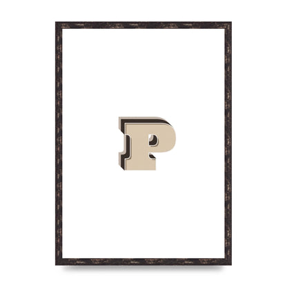 Alphabet Mix Match P" Printed Poster - A2 framed