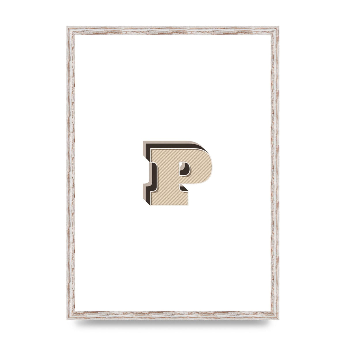 Alphabet Mix Match P" Printed Poster - A2 framed