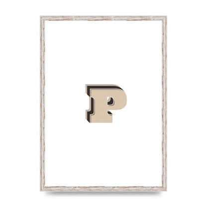 Alphabet Mix Match P" Printed Poster - A2 framed