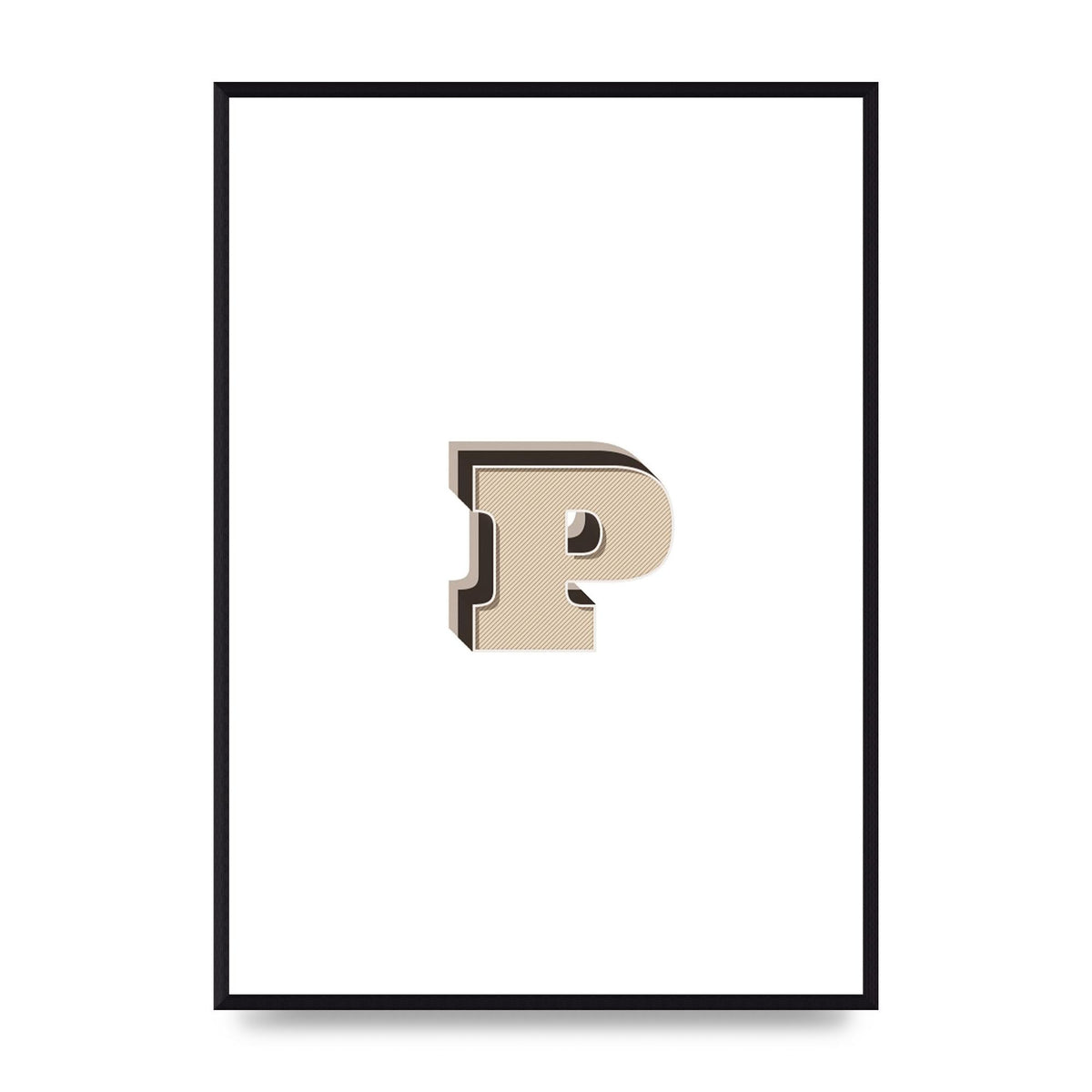Alphabet Mix Match P" Printed Poster - A2 framed