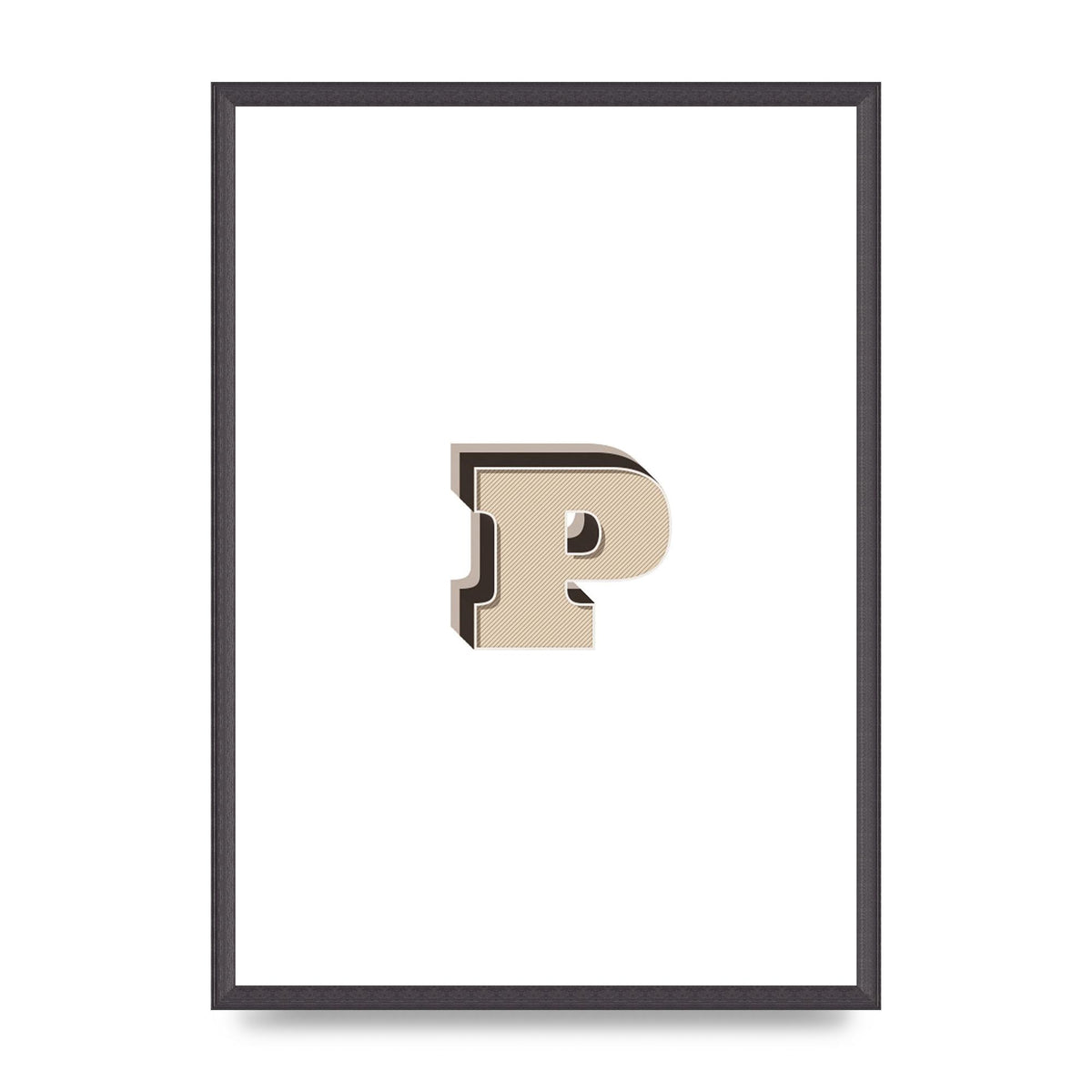 Alphabet Mix Match P" Printed Poster - A2 framed