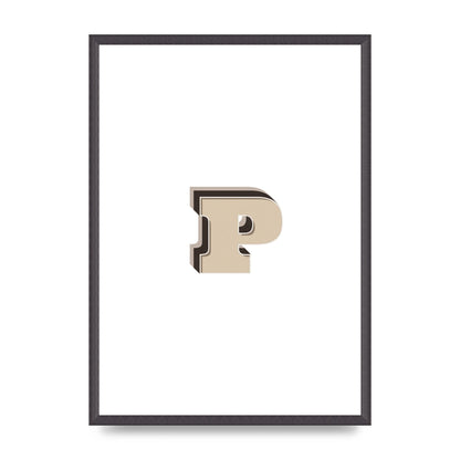 Alphabet Mix Match P" Printed Poster - A2 framed