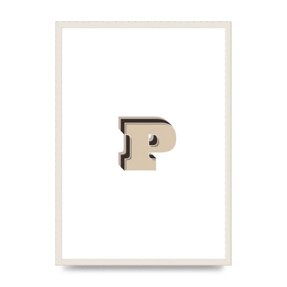 Alphabet Mix Match P" Printed Poster - A2 framed