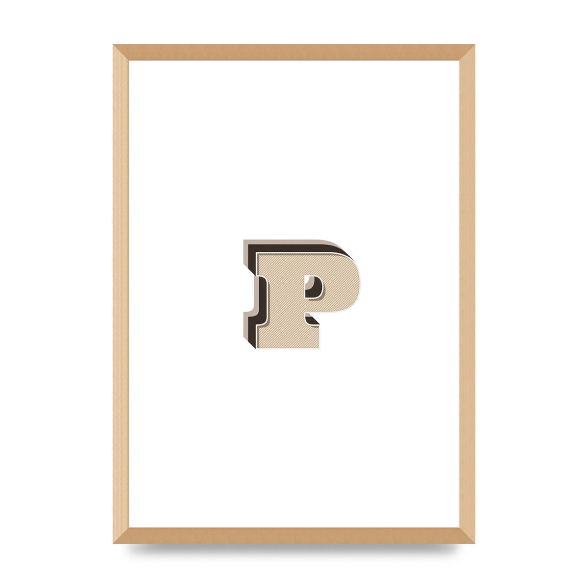 Alphabet Mix Match P" Printed Poster - A2 framed
