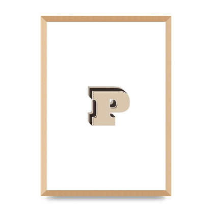 Alphabet Mix Match P" Printed Poster - A2 framed