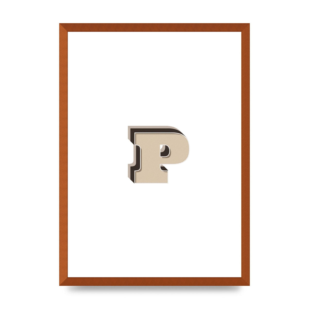 Alphabet Mix Match P" Printed Poster - A2 framed