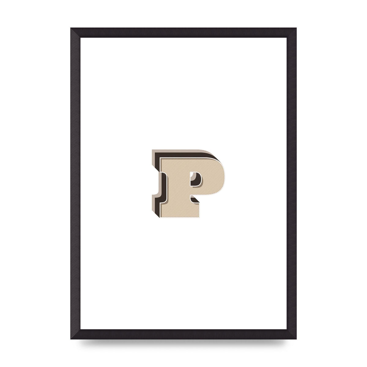 Alphabet Mix Match P" Printed Poster - A2 framed