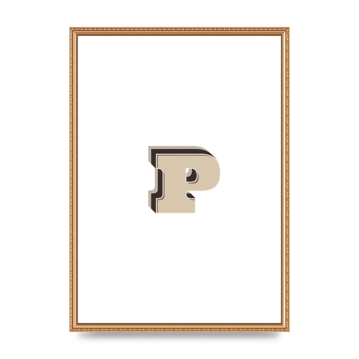 Alphabet Mix Match P" Printed Poster - A2 framed