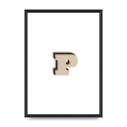 Alphabet Mix Match P" Printed Poster - A2 framed