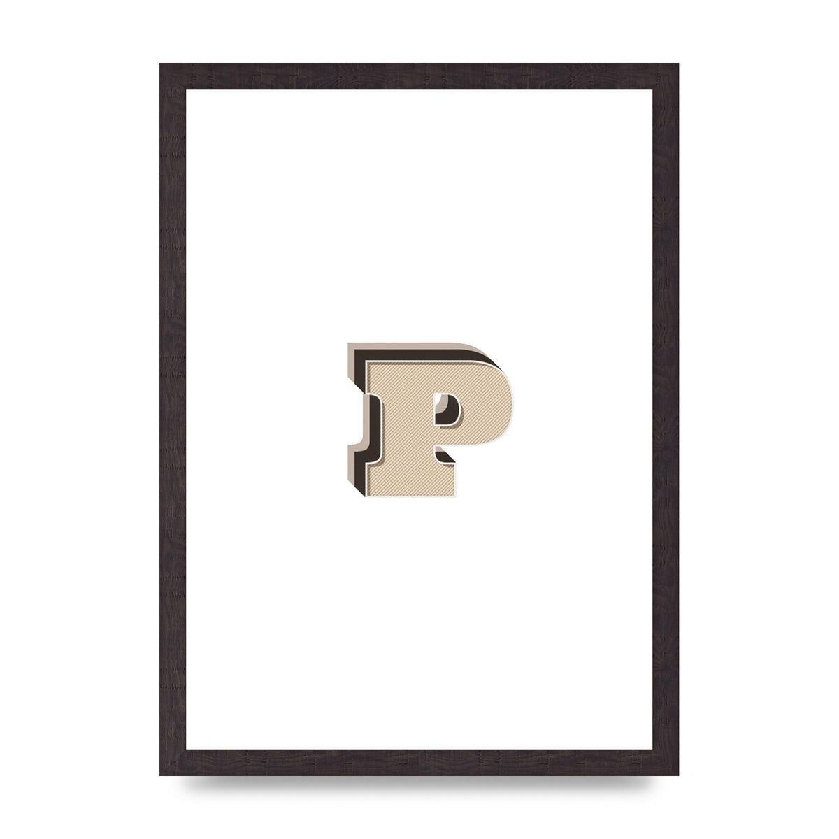 Alphabet Mix Match P" Printed Poster - A3 framed