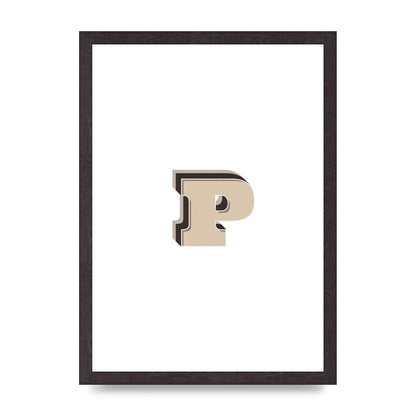 Alphabet Mix Match P" Printed Poster - A3 framed