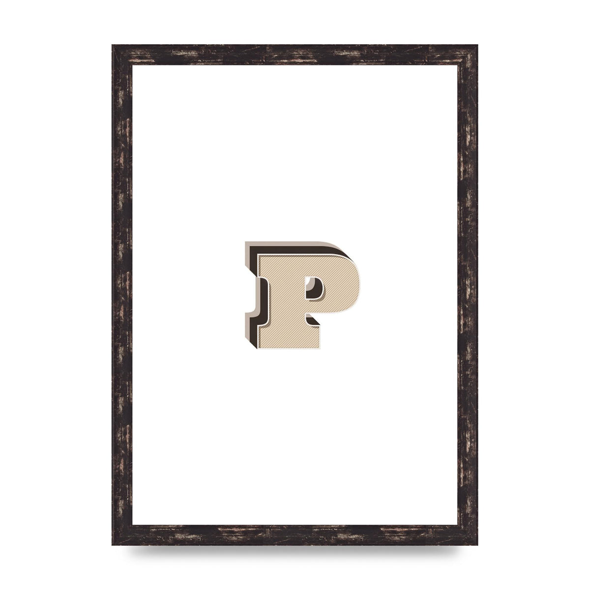 Alphabet Mix Match P" Printed Poster - A3 framed