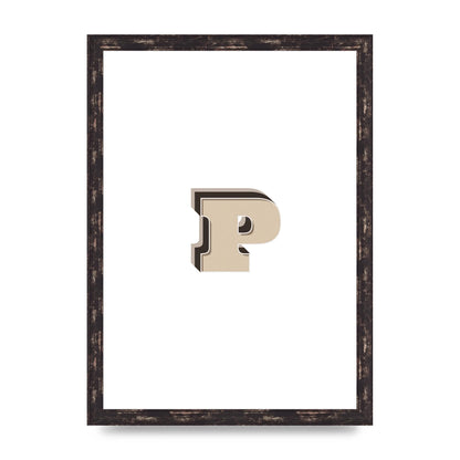 Alphabet Mix Match P" Printed Poster - A3 framed