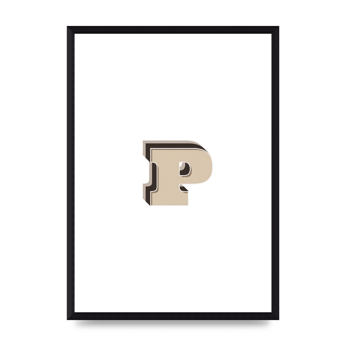 Alphabet Mix Match P" Printed Poster - A3 framed