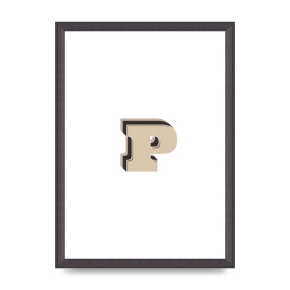 Alphabet Mix Match P" Printed Poster - A3 framed