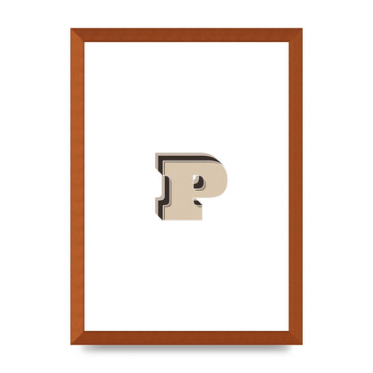 Alphabet Mix Match P" Printed Poster - A3 framed