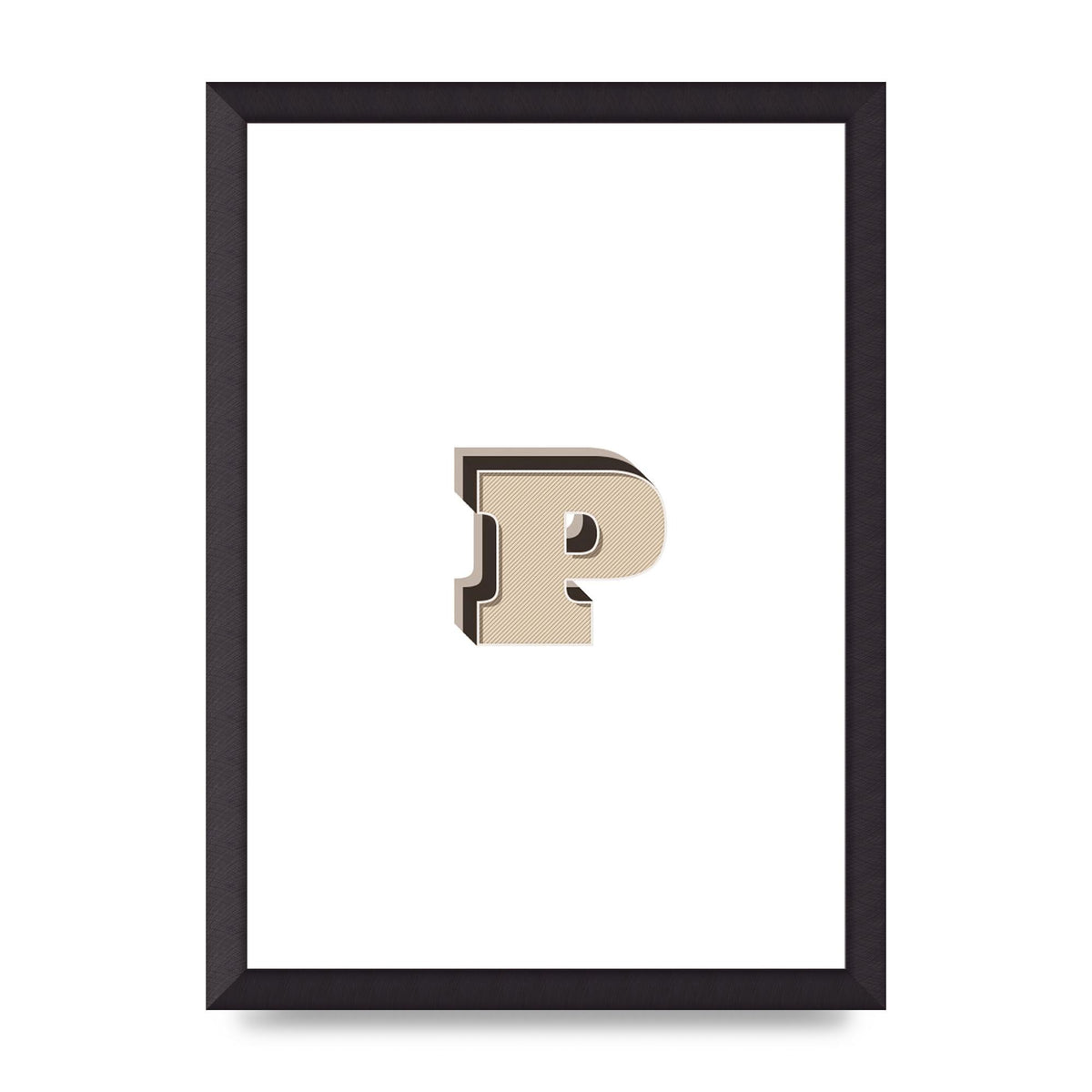 Alphabet Mix Match P" Printed Poster - A3 framed