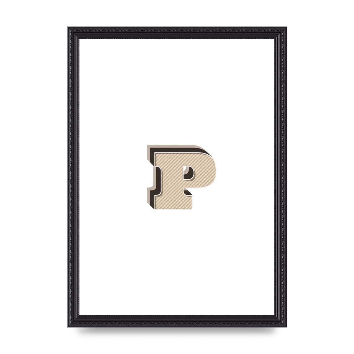 Alphabet Mix Match P" Printed Poster - A3 framed