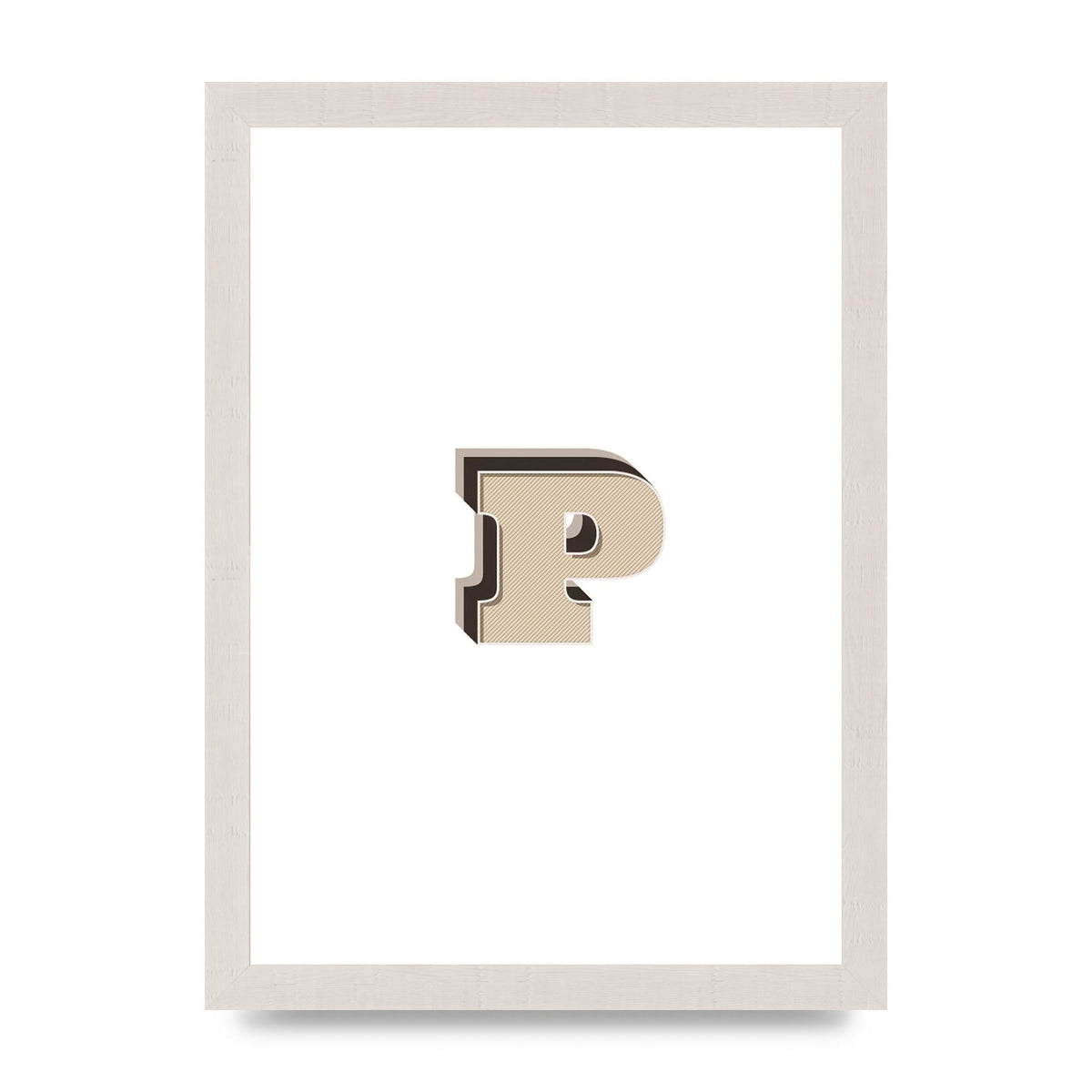 Alphabet Mix Match P" Printed Poster - A4 framed