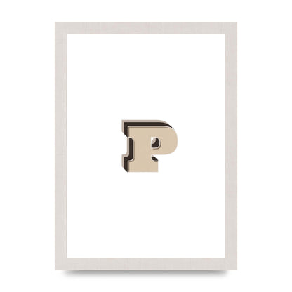Alphabet Mix Match P" Printed Poster - A4 framed