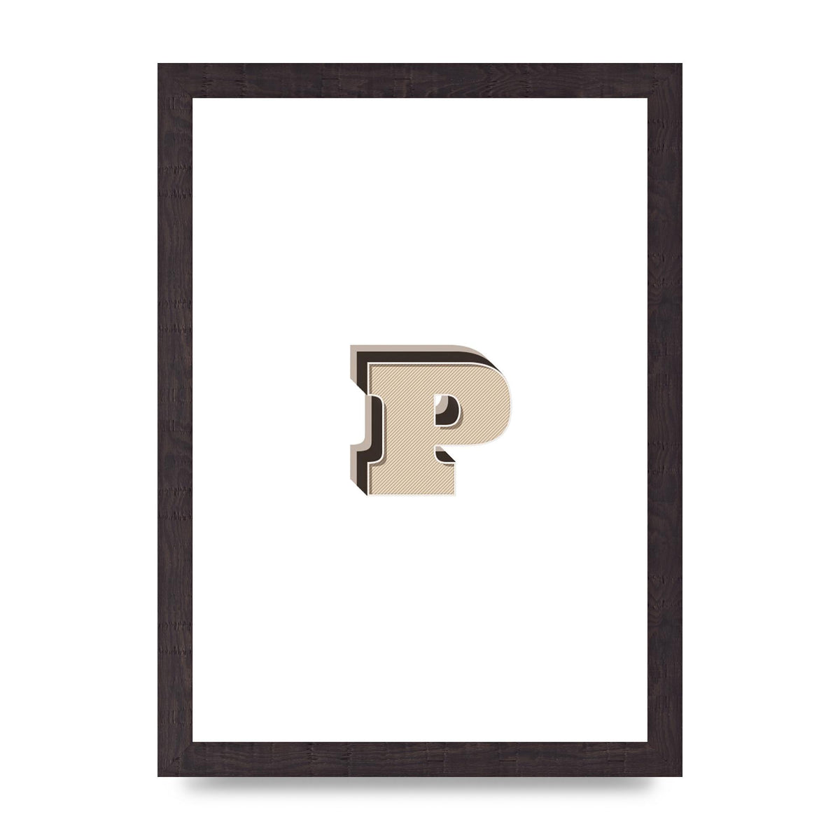 Alphabet Mix Match P" Printed Poster - A4 framed