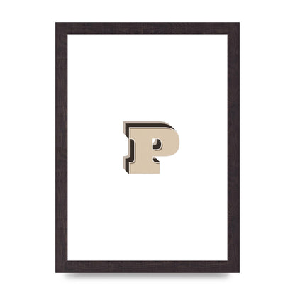 Alphabet Mix Match P" Printed Poster - A4 framed