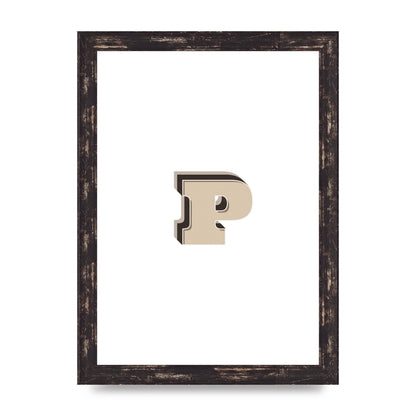 Alphabet Mix Match P" Printed Poster - A4 framed